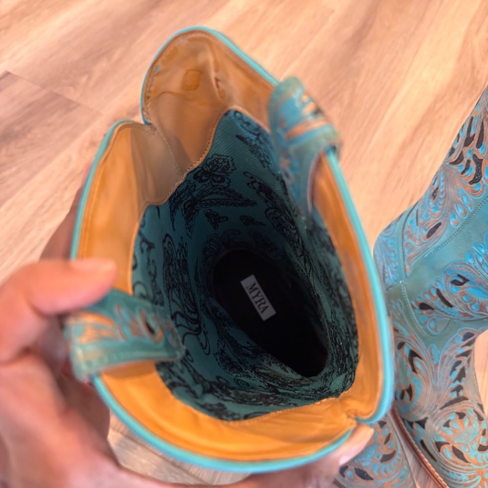 Myra USA Genuine Leather Boots Size 10 - Picture 4 of 5